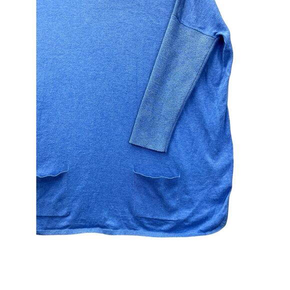 Lilly Pulitzer | Cobo Blue Pull Over Boatneck Oversized Sweater With Pockets | S - Picture 3 of 16